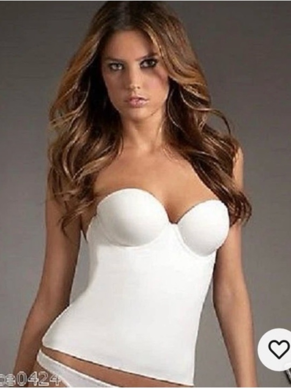 Felina White Strapless Bustier wedding seamless B,C,D,DD New with Tags